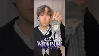 Making A Wednesday Hanging Paper Doll 🖤💀💜 From Season 2 👍🏼 #wednesday #art #paperdoll #crafts