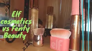 ELF COSMETICS RETRO PARADISE BODY OIL VS FENTY BEAUTY BODY LAVA IN BROWN SUGAR