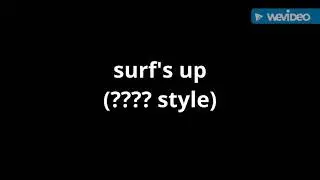 surf's up (???? style) cast video for sale
