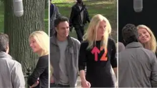 Gwyneth Paltrow Films Thanks for Sharing with Mark Ruffalo on NYC Set