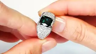 Vivid Green Spinel Ring at 2.21 carats by Kat Florence. KF07210