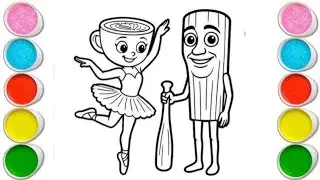 Ballerina Cappuccina Drawing, Painting & Coloring For Kids and Toddlers_ Child Art