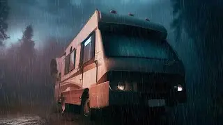 Sound of Rain and Thunder in Motorhome  | 10 hours | Black Screen | Rain Sounds.