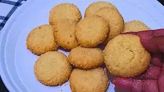 Homemade Biscuits Recipe - Butter Biscuit Recipe - Coconut Cookies Recipe - 3 Ingredients Biscuits