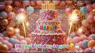 Happy birthday to you 🥳 music🎶￼#cake #happy 