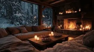 Cozy Fireplace Soft Piano Music  Relaxing Winter Ambience for Deep Sleep, Focus