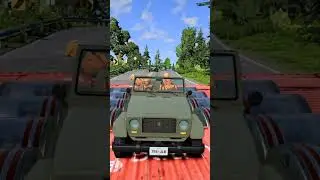 8 bollards on the road against cars &ndash; BeamNG.drive #beamngdrive #games #drivingking
