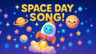 🚀 Space Day Song for Kids | Rocket Launch, Planets & Moonwalk | Nursery Rhyme for Preschoolers