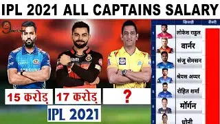 IPL 2021 All Teams Captains List and Their Salary | IPL 2021 All Teams Captains New Salary #IPL2021