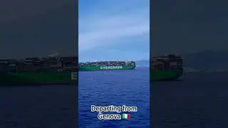 In the Ligurian Sea, departing from Genova in a ro-pax ferry to Barcelona