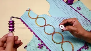 Anchor Thread Neck Design with Pintex Design | Latest Neck Design with Anchor Dhaga | Easy step