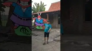 LAYANGAN TUAN KRAB#layangan #shorts