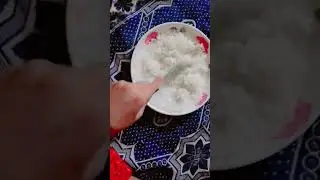 Boiled rice with suger &milk