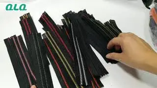 Fashion nylon long chain zipper with knitted tape