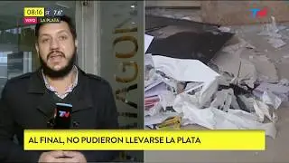 Hicieron explotar un cajero con una garrafa para robarlo