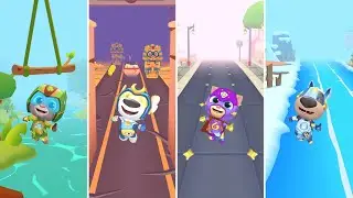 Talking Tom Hero Dash: Super Tom,Super Hank,Super Ginger,Super Ben (Android/iOS) Gameplay