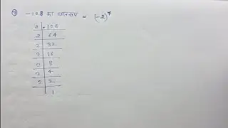 -128 को (-2) के घातरूप में व्यक्त कीजिए