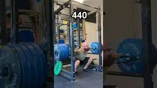 Back squat PR 440lbs #powerlifting #gains