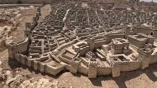 GIANT MODEL OF ANCIENT JERUSALEM WITH FOOTAGE OF ACTUAL SITES