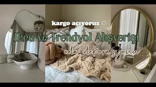 kargo açıyoruz ||  💗 ikea ve trendyol alışverişi  💗 || oda dekorasyonu