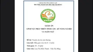 Mn Sài Đồng -  truyện cây táo yêu thương - A6