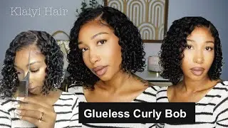 Super Natural!😍 Curly Bob Wig Glueless Install Beginner Friendly Heat Friendly Ft. Klaiyi Hair