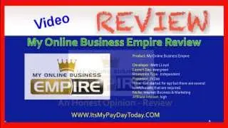 My Online Business Empire Review - SAVE YOUR Money!