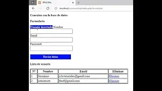 conexión con la base de datos php y mysql
