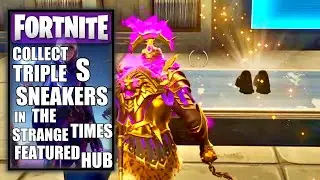 Fortnite - Collect Triple S Sneakers in the Strange Times Featured Hub - Balenciaga Punchcard