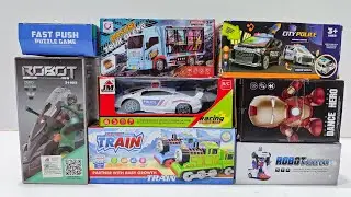 Unboxing RC Police Car, Truk Oleng, Dance Hero, and Train