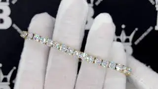Hip Hop Bling VVS Gold Iced Out Tennis Bracelet 5MM