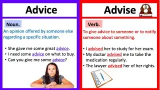 ADVICE vs ADVISE  🤔| What's the difference? | Learn with examples