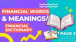 Financial words and meanings financial dictionary