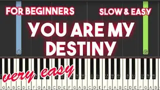 You are my destiny - Paul Anka | Slow + Very Easy Piano Tutorial