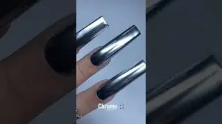 Chrome nails ⛓ #christmasnails #christmas #chrome #shorts