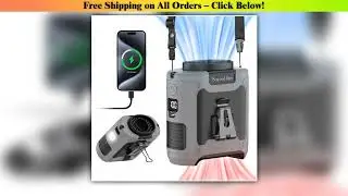 Discount Socool 10000mAh Waist Fan Portable Handheld Hanging Neck Fan UltraStrong Wind with Phone