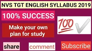 NVS TGT ENGLISH SYLLABUS 2019.
