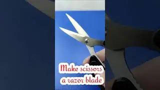 The easiest way to sharpen scissors to become as sharp as razor blades #Tips  #DIY