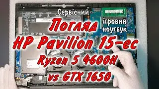 Сервисный взгляд HP Pavilion 15-ec (Ryzen 5 4600H vs GTX 1650). Небыстро, не очень надежно и не ...