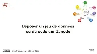 D&eacute;poser un jeu de donn&eacute;es ou du code sur Zenodo