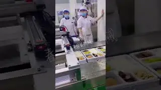 Ready meals packing line - tray sealing machine