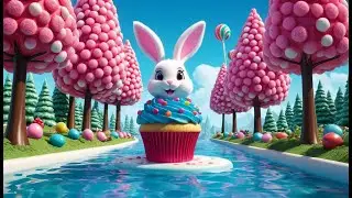 Cupcake Bunny&rsquo;s Bubblegum Adventure | Bouncy Bunny Song for Kids | Candyland Nursery Rhym