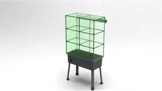 Greenlife Mobile Planter Box with Greenhouse and Legs
