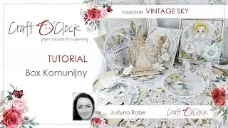 TUTORIAL- komunijny exploding box dla dziewczynki- Vintage Sky- design by @rabusiowepasje8136