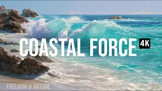 Coastal Force &ndash; Crashing Shore Waves in 4K | Meditation Ambience with Ocean Soundscape