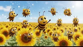 Counting Busy Bees in the Flower Field 🐝🌸🔢 | Numbers Song for Kids | Fun Learning Video
