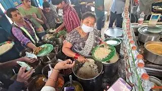 Famous Sai Kumari Aunty Selling Non Veg Meals | Unlimited Best Road Side Hyderabadi Street Food