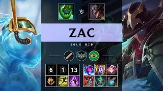 Zac Mid vs Twisted Fate - BR Challenger Patch 25.15