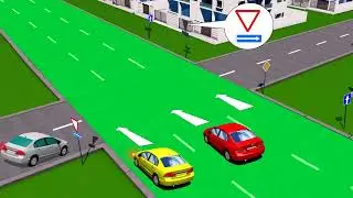 Permitted trajectory? Complex intersection. Permitted trajectories