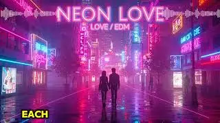 Neon Love - DreamyEchoVibe | Official Lyrics Video | Love x EDM ( Ai Music )